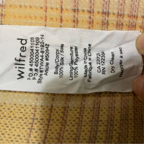 Aritzia Wilfred Turquoise Silk Dress XXS - Picture 2 of 4